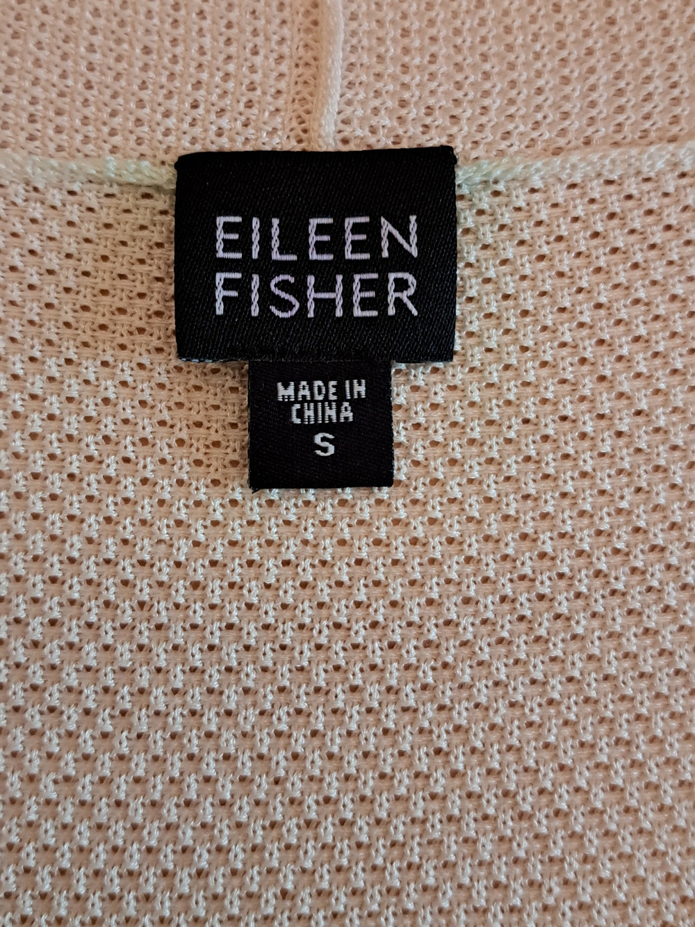 Eileen Fisher Cream Open Knit Sweater